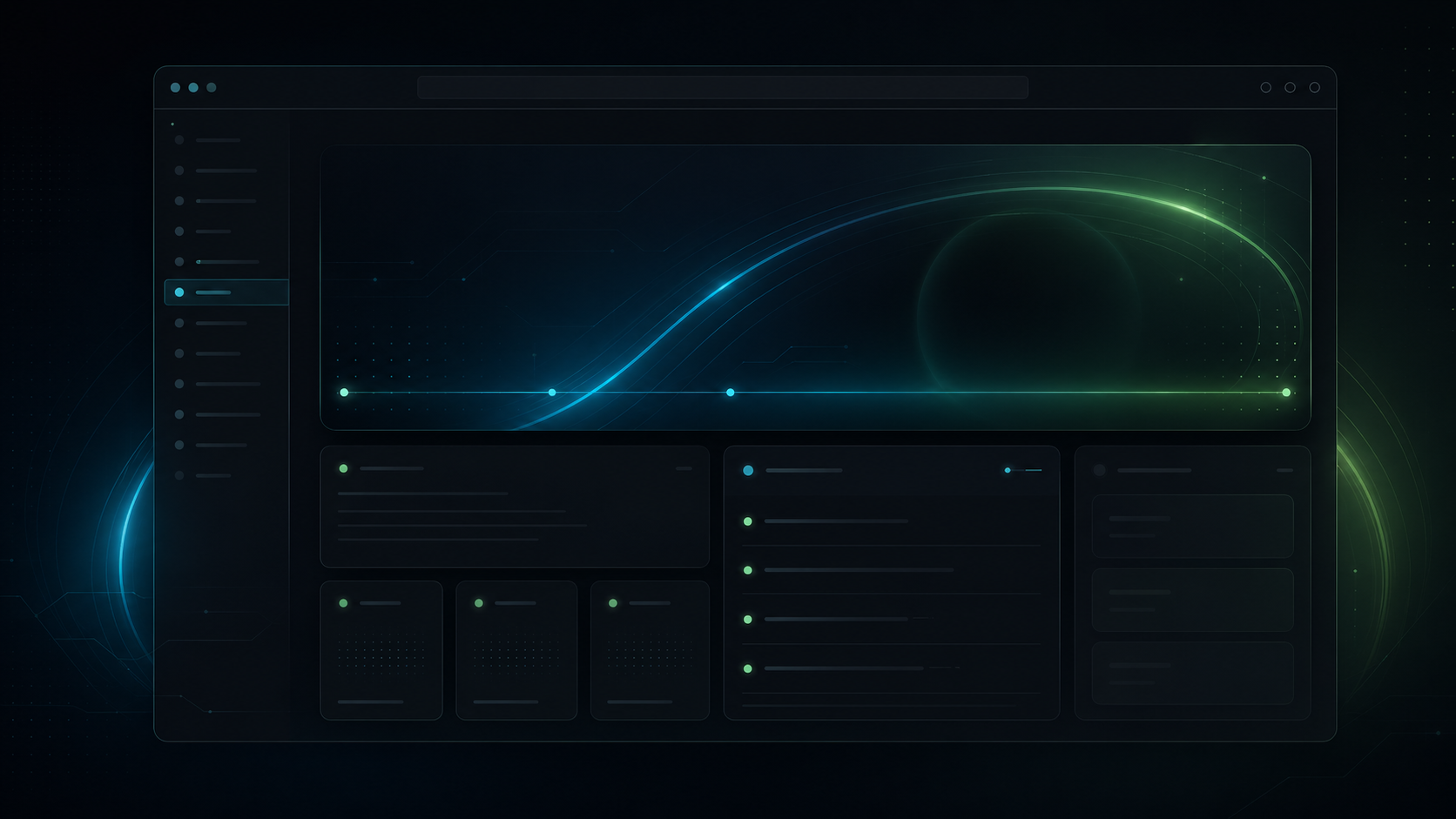 Nova Website Konzept mit Browser-Shell und modularem Interface